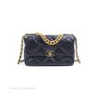 Chanel 19 Medium Dark Purple Mixed Hardware Online