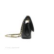 Chanel A Real Catch Quilted Flap Bag Black Aged Gold Hardware For Cheap