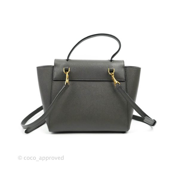 Celine Nano Belt Bag Grey Grained Calfskin Gold Hardware Discount