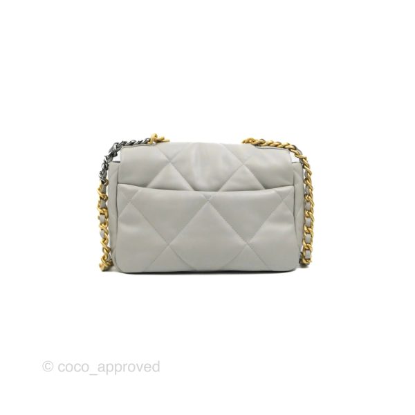 Chanel 19 Small Grey Lambskin Mixed Hardware For Discount