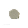 Chanel Quilted Round Pearl Crush Clutch With Chain Grey Lambskin Aged Gold Hardware Fashion