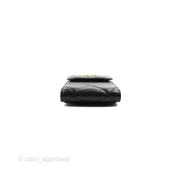 Chanel 19 Phone Holder Black Mixed Hardware Discount