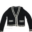 Chanel Black & White Cashmere Cardigan 22C Fashion