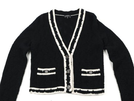 Chanel Black & White Cashmere Cardigan 22C Fashion