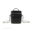 Chanel CC Mania Vanity Case Black Lambskin Gold Hardware Fashion