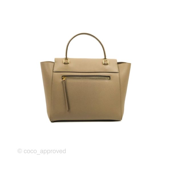 Celine Micro Belt Bag Light Taupe Grained Calfskin Gold Hardware For Discount