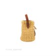 Celine Teen Drawstring Bucket Bag Raffia Natural   Tan Calfskin For Cheap