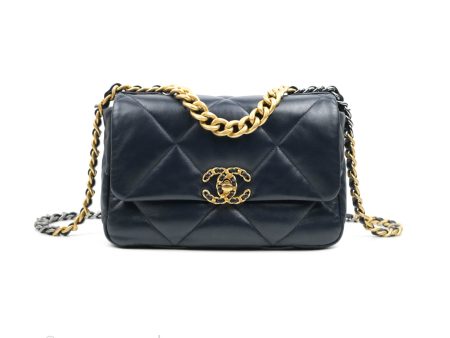 Chanel 19 Small Navy Mixed Hardware Supply