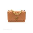 Chanel 19 Wallet on Chain WOC Dark Beige Caramel Lambskin Mixed Hardware 21K Cheap