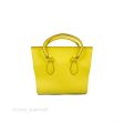 Celine Small Tie Knot Bag Yellow Grained Leather Hot on Sale