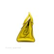 Celine Small Tie Knot Bag Yellow Grained Leather Hot on Sale