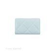 Chanel 19 Quilted Flap Card Holder Light Blue Lambskin Online Hot Sale