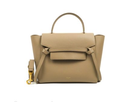 Celine Micro Belt Bag Light Taupe Grained Calfskin Gold Hardware For Discount