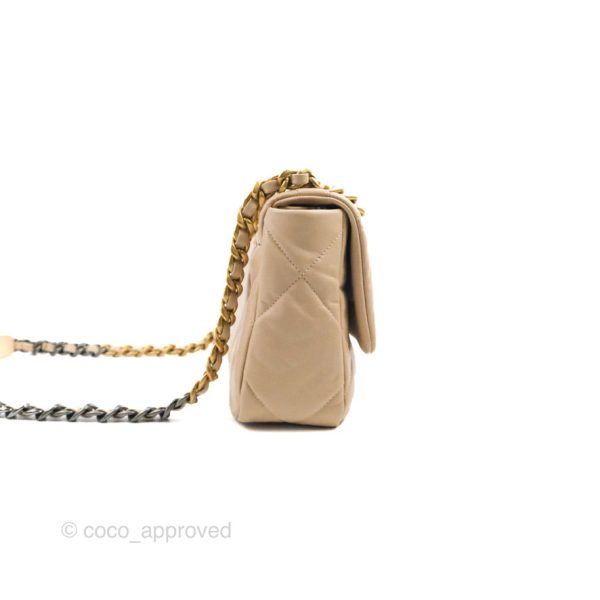 Chanel 19 Small Beige Mixed Hardware Online now