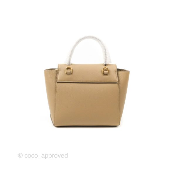 Celine Pico Belt Bag Light Taupe Grained Calfskin Gold Hardware For Sale