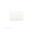 Chanel 19 Quilted Flat Card Holder White Lambskin Sale