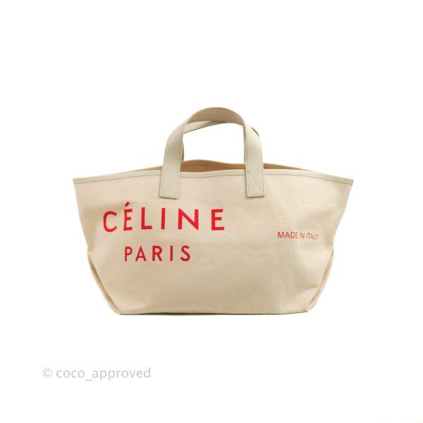 Celine Made In Tote Bag Natural Canvas For Discount