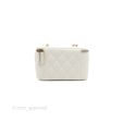 Chanel Ball Crush Vanity with Chain White Lambskin Gold Hardware Supply