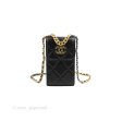 Chanel 19 Phone Holder Black Mixed Hardware Discount