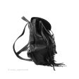 Saint Laurent Festival Fringe Backpack Black Calfskin Online Hot Sale