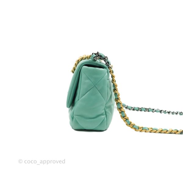 Chanel 19 Small Tiffany Blue Mixed Hardware Fashion