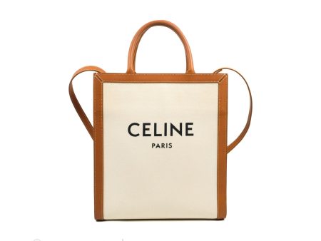 Celine Small Vertical Cabas Tote With Celine Print Natural Tan Online Hot Sale