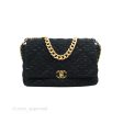 Chanel 19 Maxi Flap Bag Black Tweed Mixed Hardware on Sale