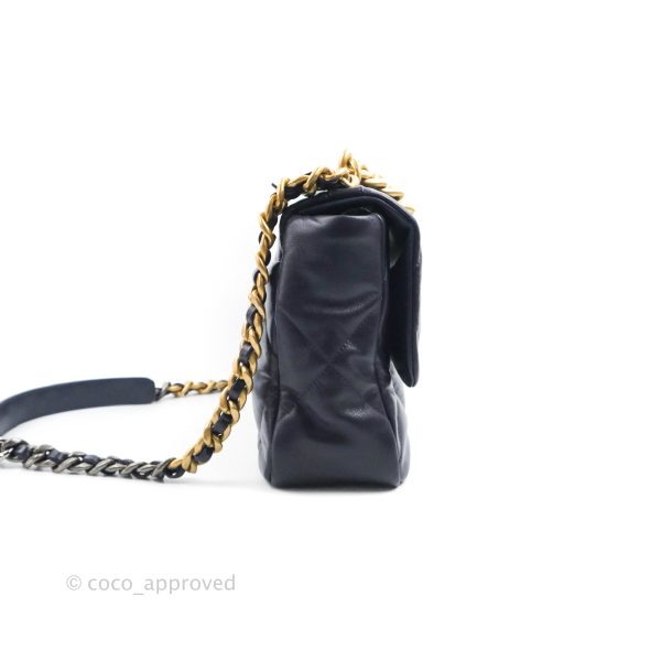 Chanel 19 Medium Dark Purple Mixed Hardware Online