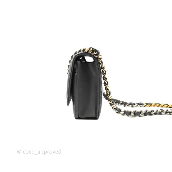 Chanel 19 Wallet on Chain WOC Dark Grey Lambskin Mixed Hardware Sale