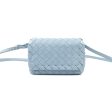 Bottega Veneta Intrecciato Mini Crossbody Bag Light Blue on Sale