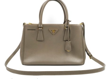 Prada Small Saffiano Lux Galleria Bag Argilla Fashion