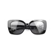 Chanel Acetate Strass Square Polarized Sunglasses Black Online