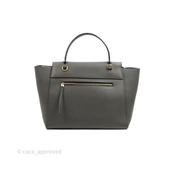 Celine Mini Belt Bag Grey Grained Calfskin Gold Hardware Discount