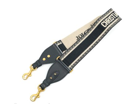 Christian Dior Navy  Christian Dior Paris  Embroidery Shoulder Strap For Sale