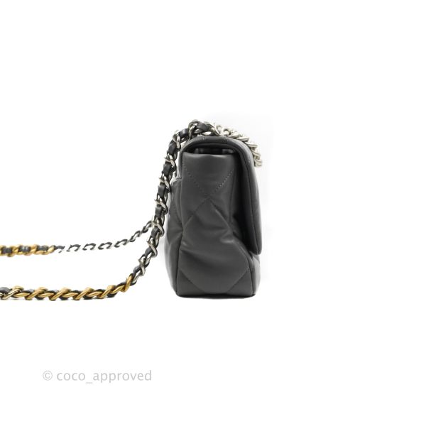 Chanel 19 Small Dark Grey Mixed Hardware Sale