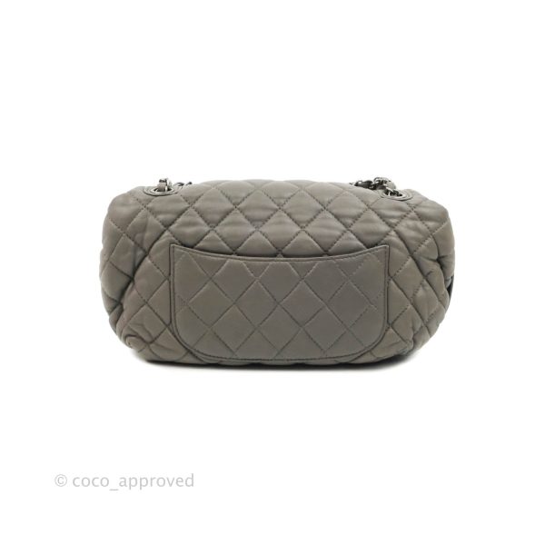 Chanel Medium Quilted Soft Accordion Flap Bag Grey Lambskin Online Hot Sale