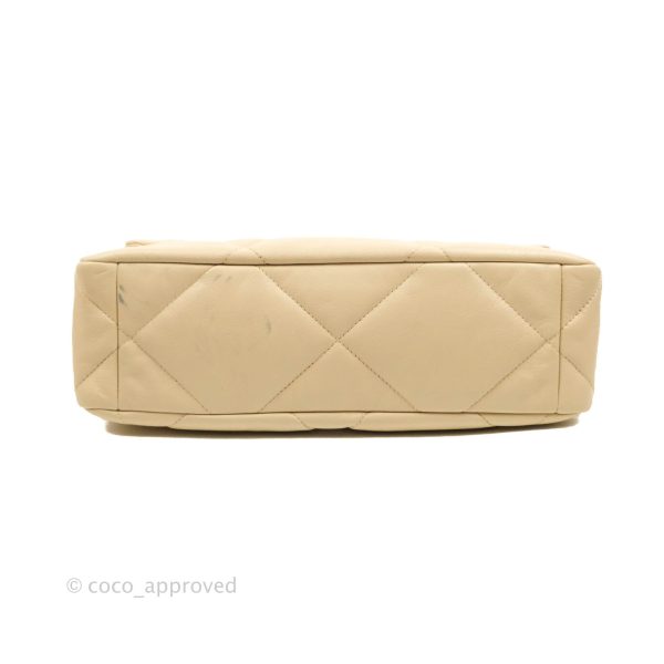 Chanel 19 Medium Beige Goatskin Mixed Hardware 20A Sale