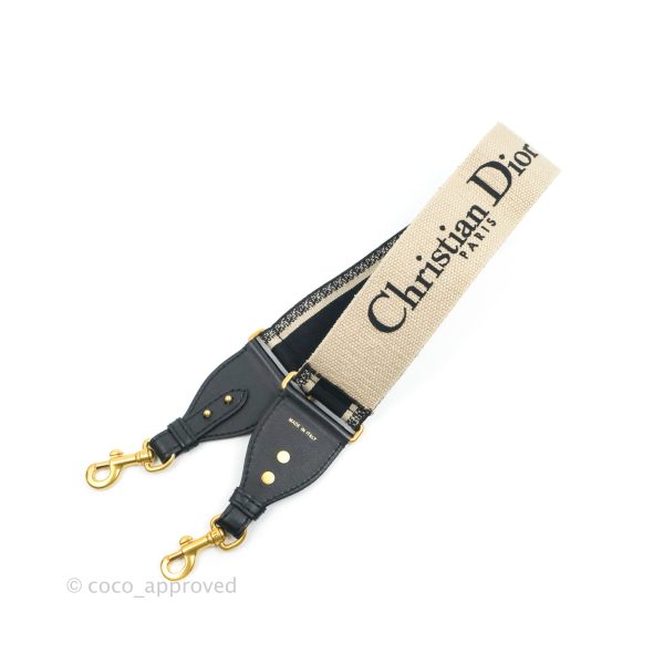 Christian Dior Navy  Christian Dior Paris  Embroidery Shoulder Strap For Sale