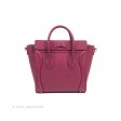 Celine Nano Luggage Plum Drummed Calfskin For Sale