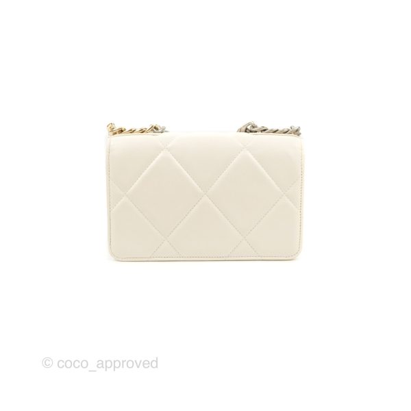 Chanel 19 Wallet on Chain WOC White Mixed Hardware Sale