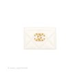 Chanel 19 Quilted Flat Card Holder White Lambskin Sale