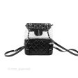 Chanel Aquarium PVC Backpack Black Crumpled Calfskin Silver Hardware For Discount