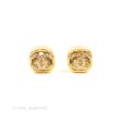 Chanel 21C Square Crystal Earrings Gold Tone Online Hot Sale