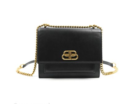 Balenciaga Small Sharp Chain Shoulder Bag Black Box Calfskin Discount