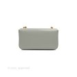 Celine Chain Shoulder Bag Pale Grey Shiny Calfskin Online Hot Sale