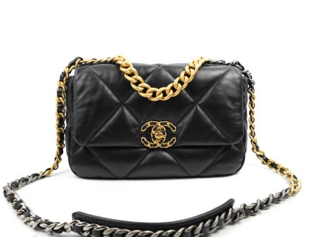 Chanel 19 Small Black Lambskin Mixed Hardware 21K Online Sale