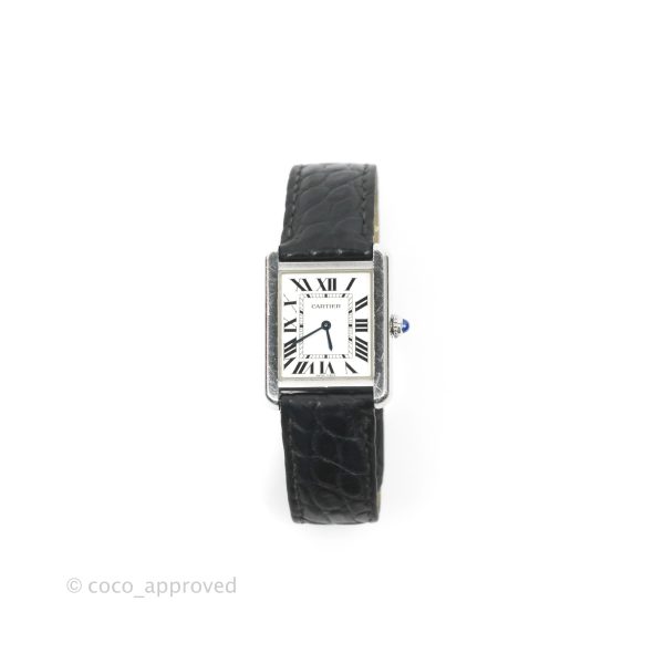 Cartier Small Tank Must Watch Stainless Steel Black Online