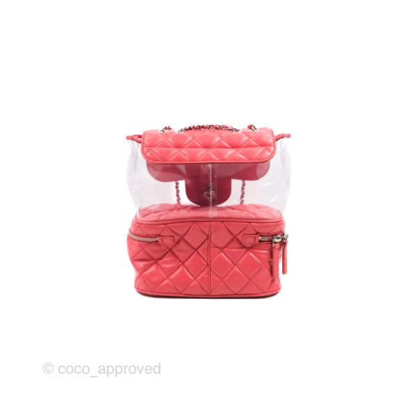 Chanel Aquarium PVC Coral Pink Crumpled Calfskin Silver Hardware Online