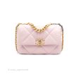 Chanel 19 Small Pink Lambskin Mixed Hardware Hot on Sale