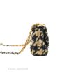 Chanel 19 Small Tweed Houndstooth Black Beige Mixed Hardware Fashion